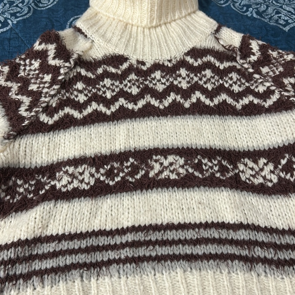 Free People Check Me Out Pullover in Winter Fog Combo